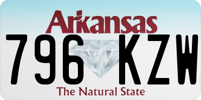 AR license plate 796KZW