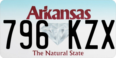 AR license plate 796KZX