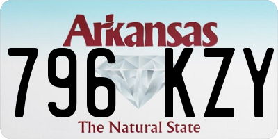 AR license plate 796KZY