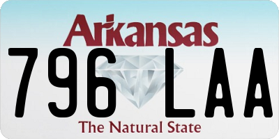 AR license plate 796LAA