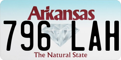 AR license plate 796LAH