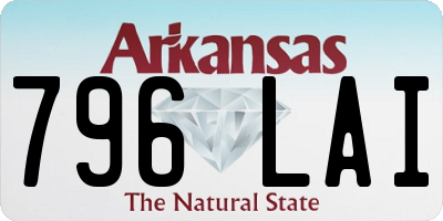AR license plate 796LAI