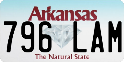 AR license plate 796LAM