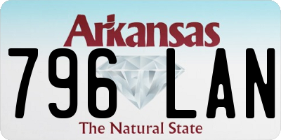 AR license plate 796LAN