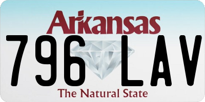AR license plate 796LAV
