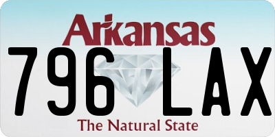 AR license plate 796LAX