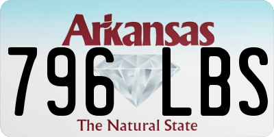 AR license plate 796LBS