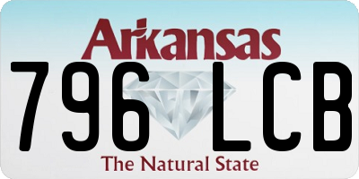 AR license plate 796LCB