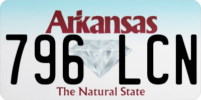 AR license plate 796LCN