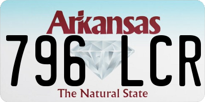 AR license plate 796LCR