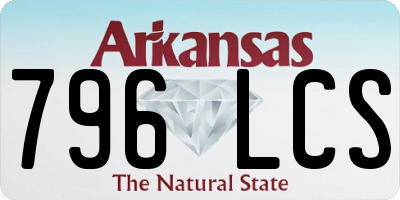 AR license plate 796LCS