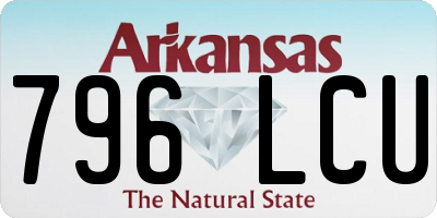 AR license plate 796LCU