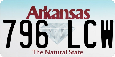 AR license plate 796LCW