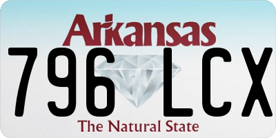 AR license plate 796LCX