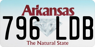 AR license plate 796LDB