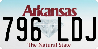 AR license plate 796LDJ