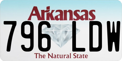 AR license plate 796LDW