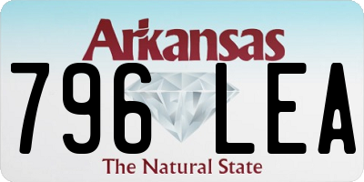 AR license plate 796LEA