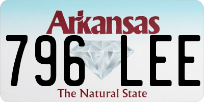 AR license plate 796LEE