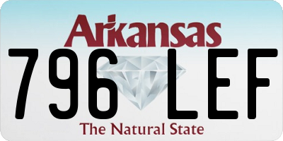 AR license plate 796LEF