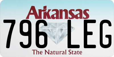 AR license plate 796LEG