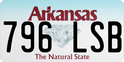 AR license plate 796LSB