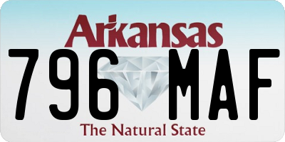 AR license plate 796MAF