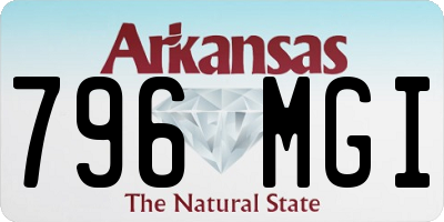 AR license plate 796MGI