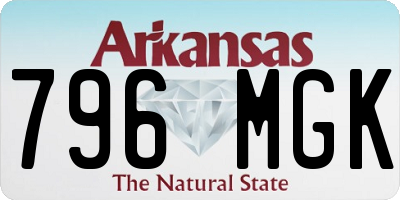 AR license plate 796MGK