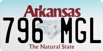 AR license plate 796MGL