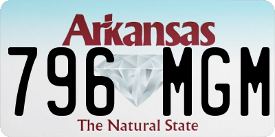 AR license plate 796MGM