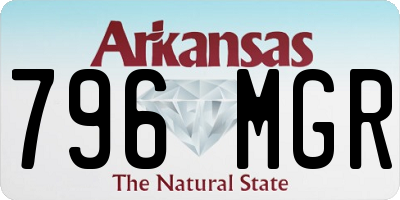 AR license plate 796MGR