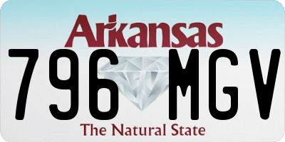 AR license plate 796MGV