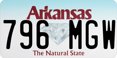 AR license plate 796MGW