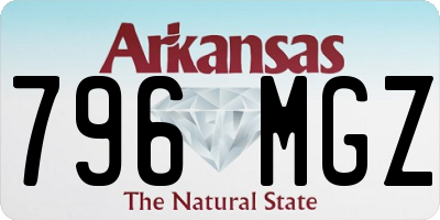 AR license plate 796MGZ