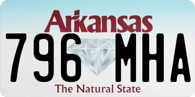 AR license plate 796MHA
