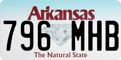 AR license plate 796MHB