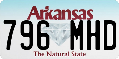 AR license plate 796MHD