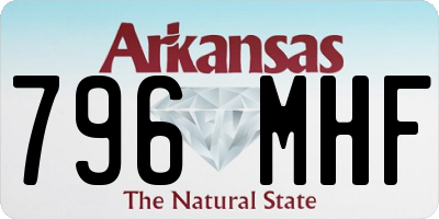 AR license plate 796MHF