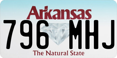 AR license plate 796MHJ