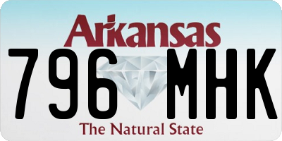AR license plate 796MHK