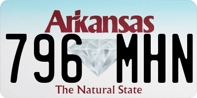 AR license plate 796MHN