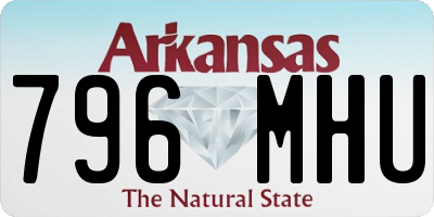 AR license plate 796MHU