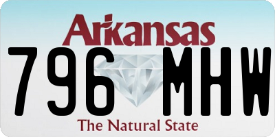 AR license plate 796MHW