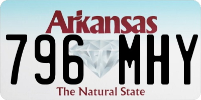 AR license plate 796MHY