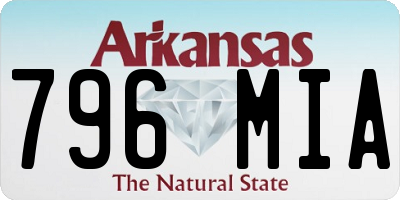 AR license plate 796MIA