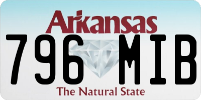 AR license plate 796MIB