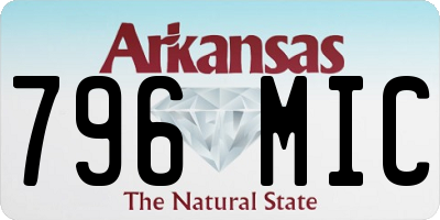 AR license plate 796MIC