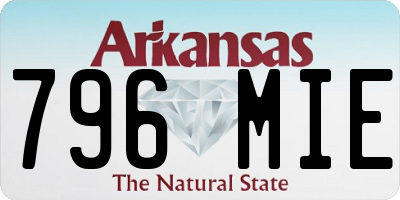 AR license plate 796MIE