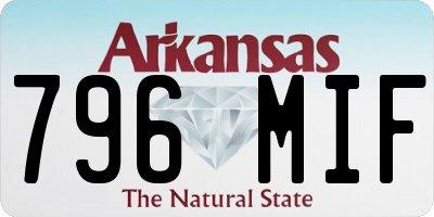 AR license plate 796MIF